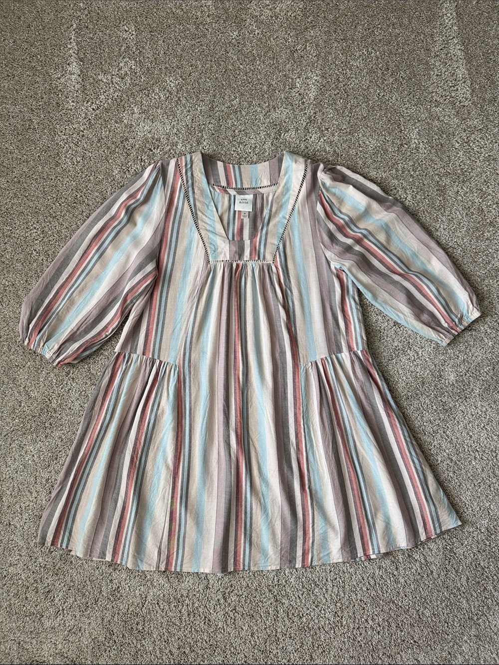 Knox Rose Striped Mini Shift Dress